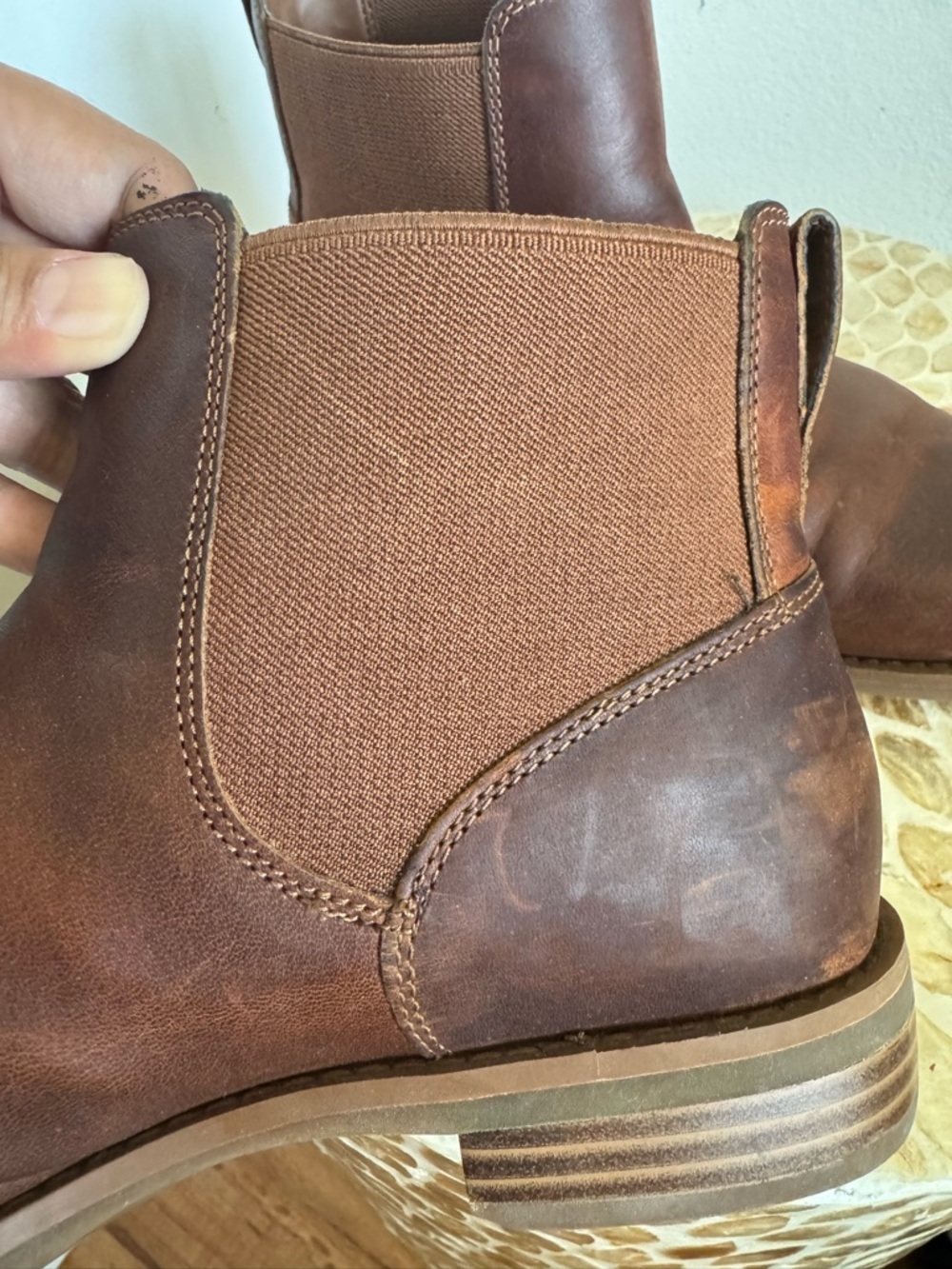 Timberland Magby Chelsea Ankle Leather Boots in Cognac Brown size 8 - Picture 11 of 11